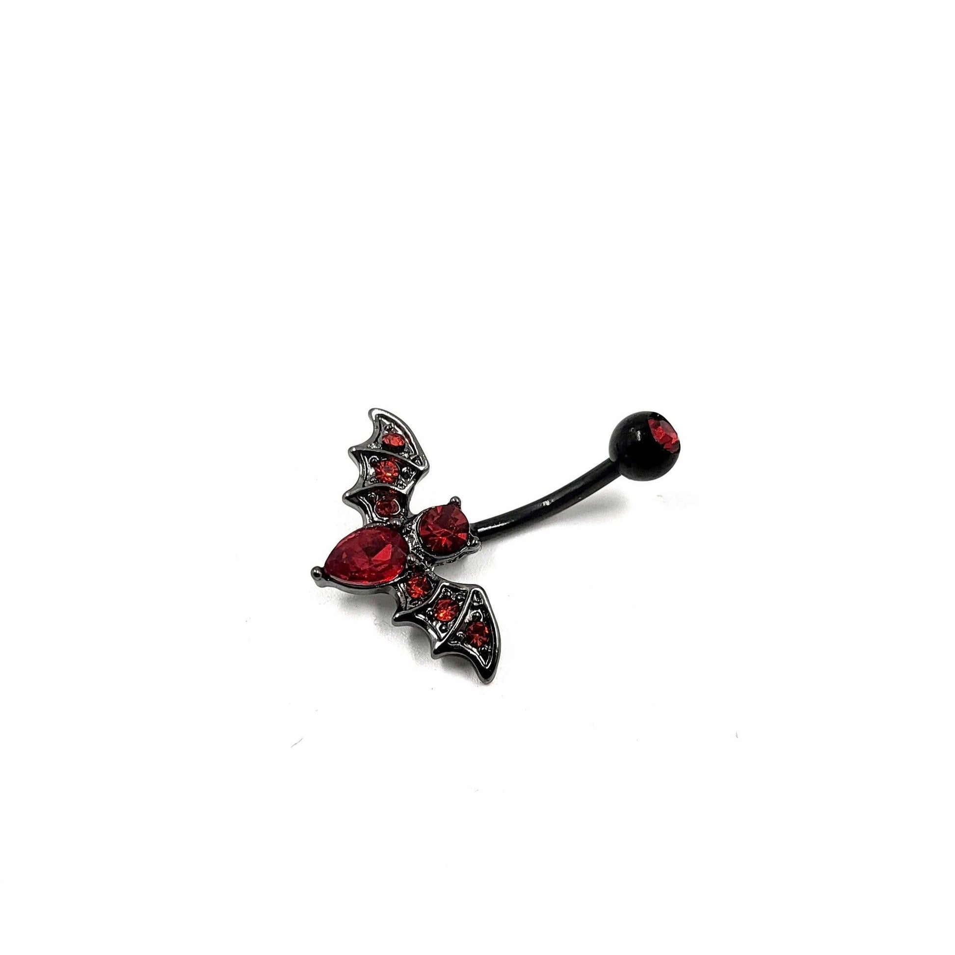 Bat Belly Bar Vampire Spooky Bat Navel Bar - Pretty Savage Jewellery