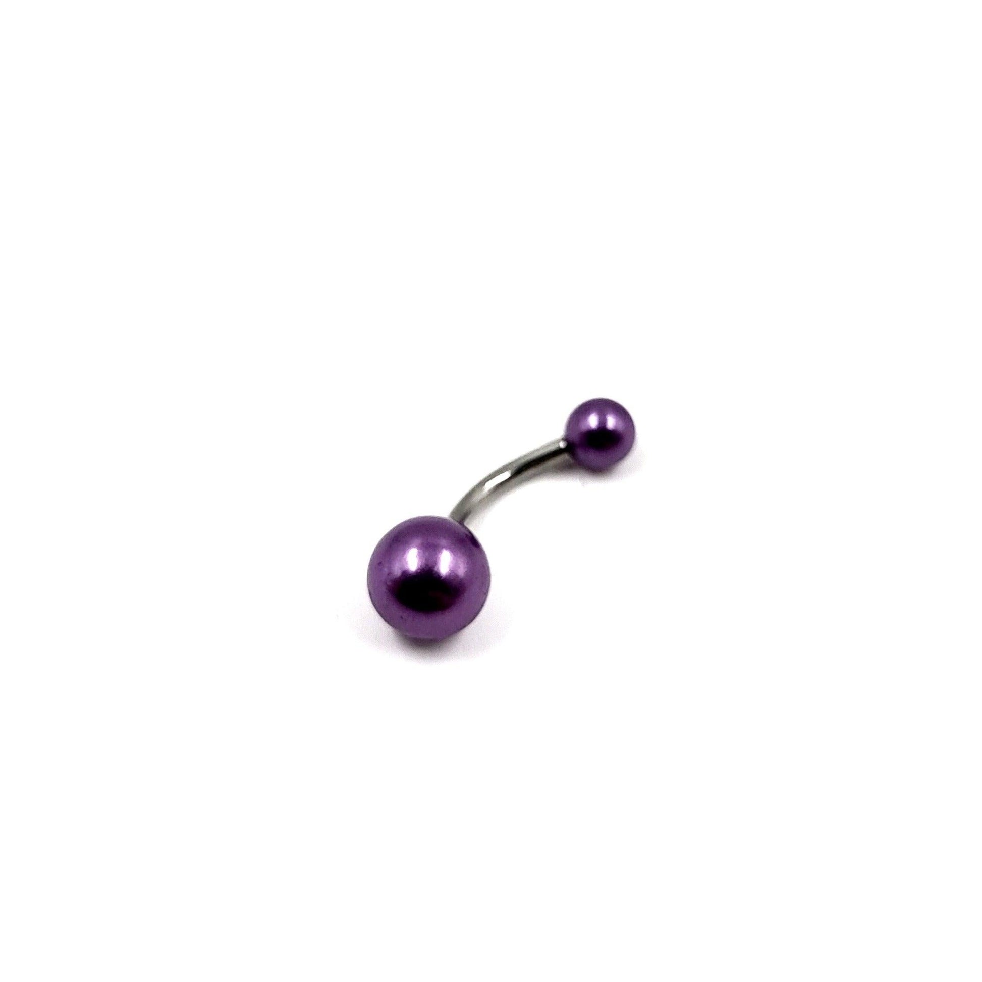 Purple Belly Bar Body Jewellery Purple Ball Navel Bar - Pretty Savage Jewellery