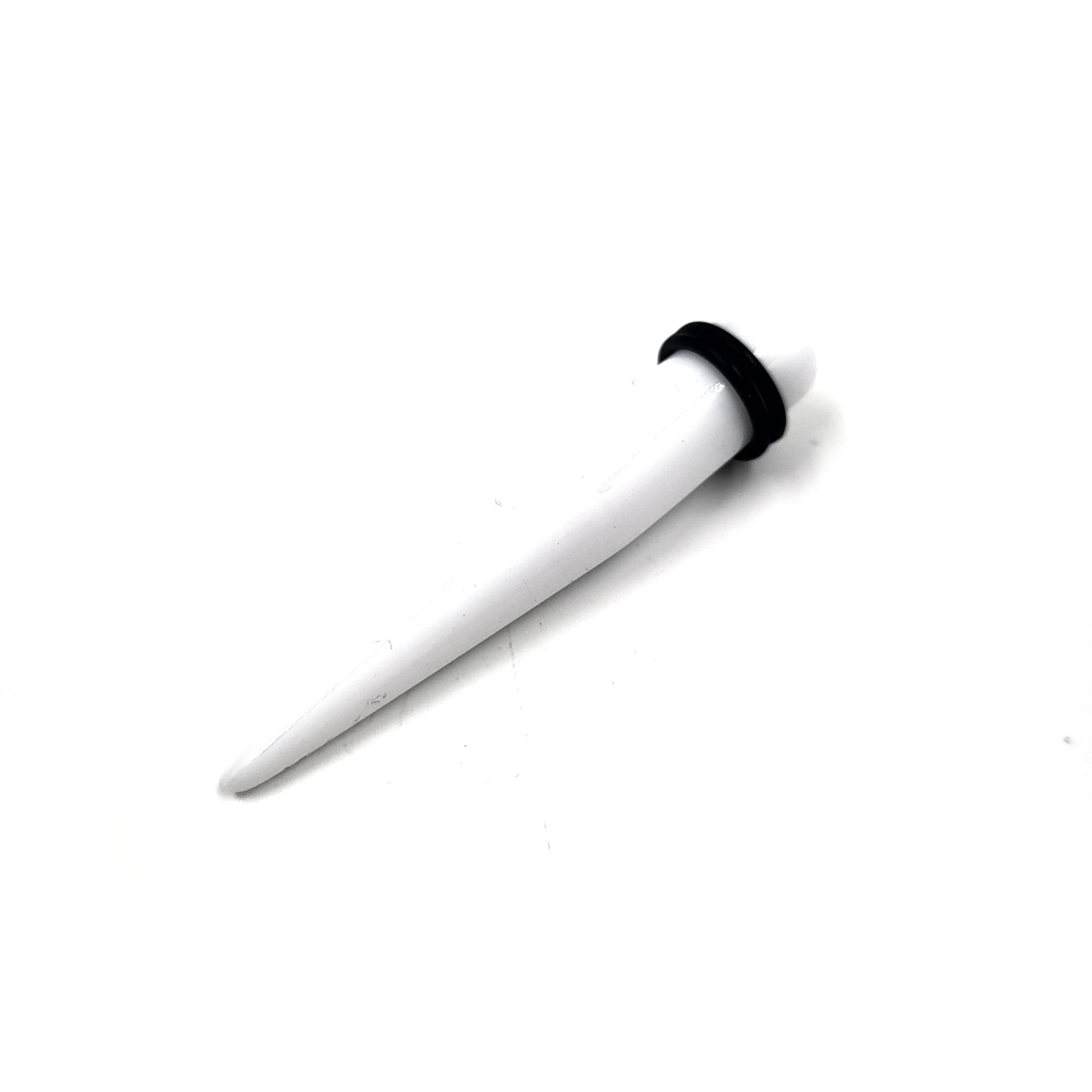 White Acrylic Ear Taper Stretcher - Pretty Savage Jewellery