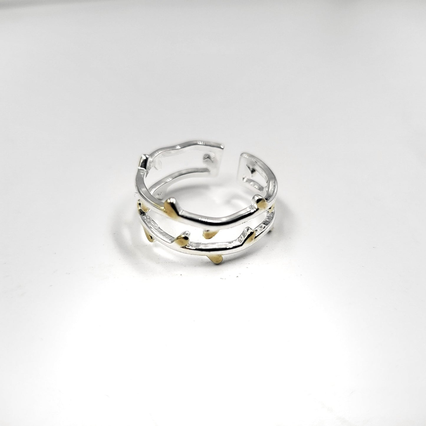 Thorney Vine Silver Adjustable Ring - Pretty Savage Jewellery