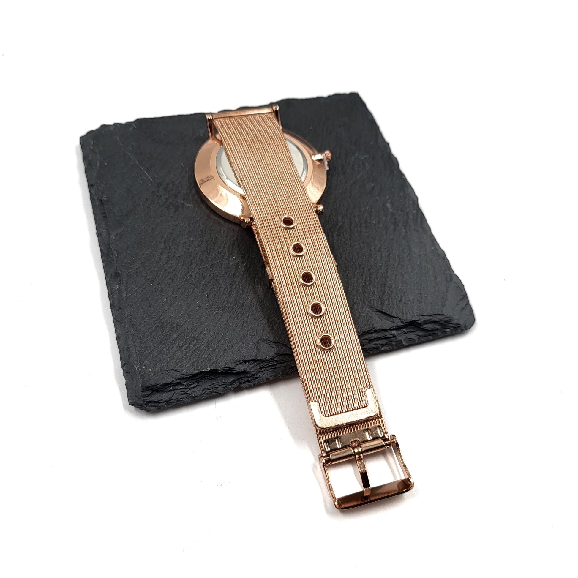 Rose Gold Classic Wrist Watch With Metal Chain Band Wrist Watch - Pretty Savage Jewellery