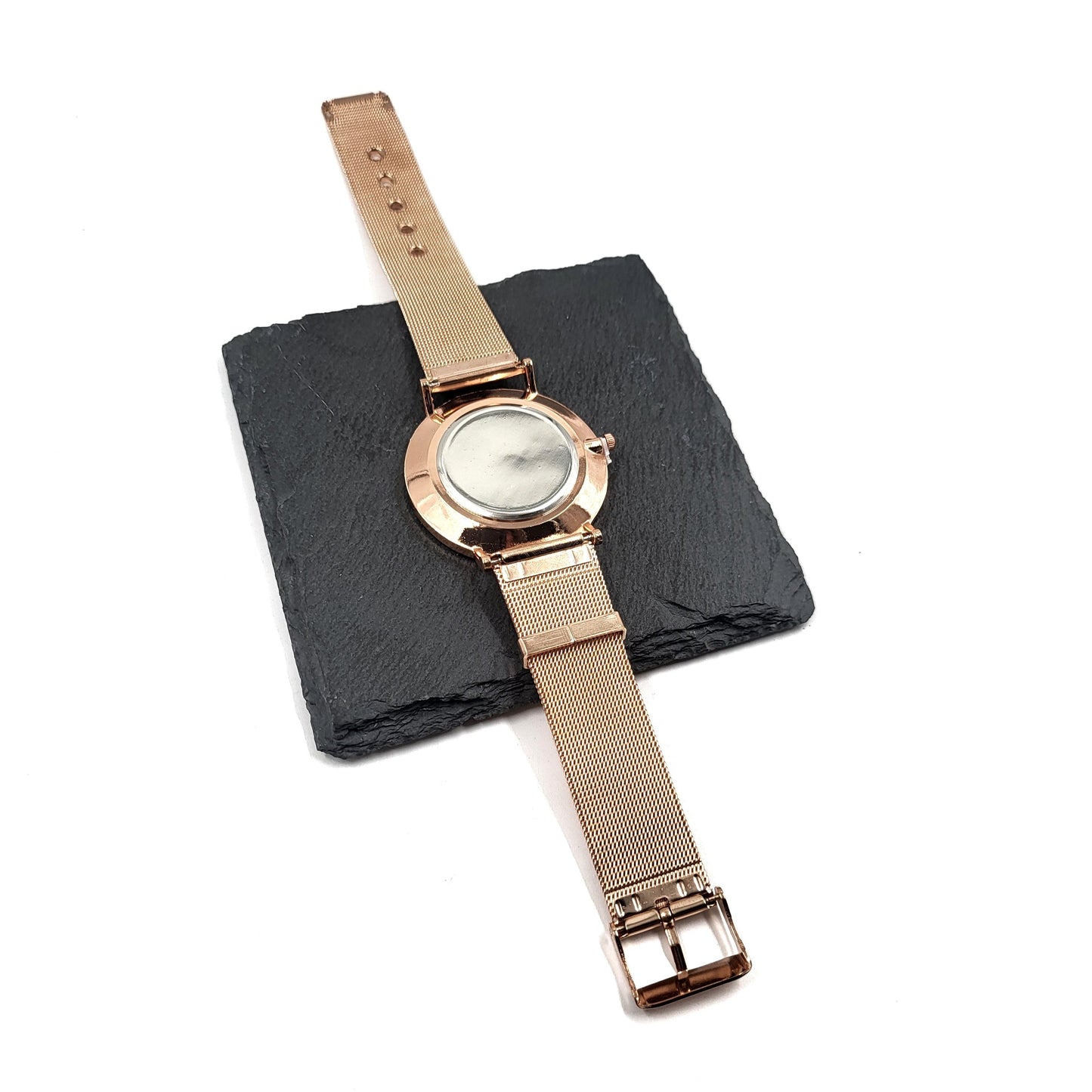 Rose Gold Classic Wrist Watch With Metal Chain Band Wrist Watch - Pretty Savage Jewellery