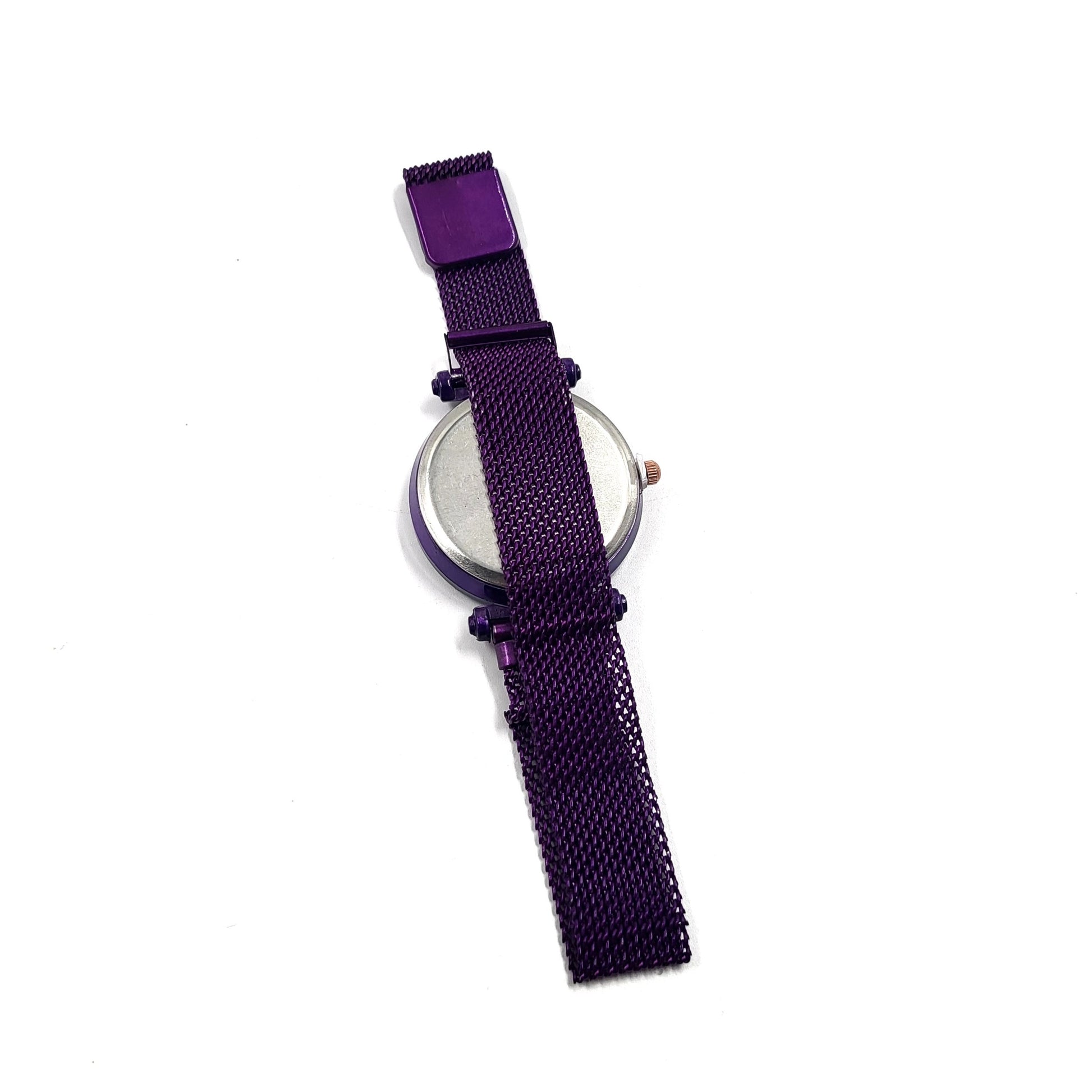 Deep Purple Galaxy Wrist Watch With Magnetic Metal Chain Band Wrist Watch - Pretty Savage Jewellery