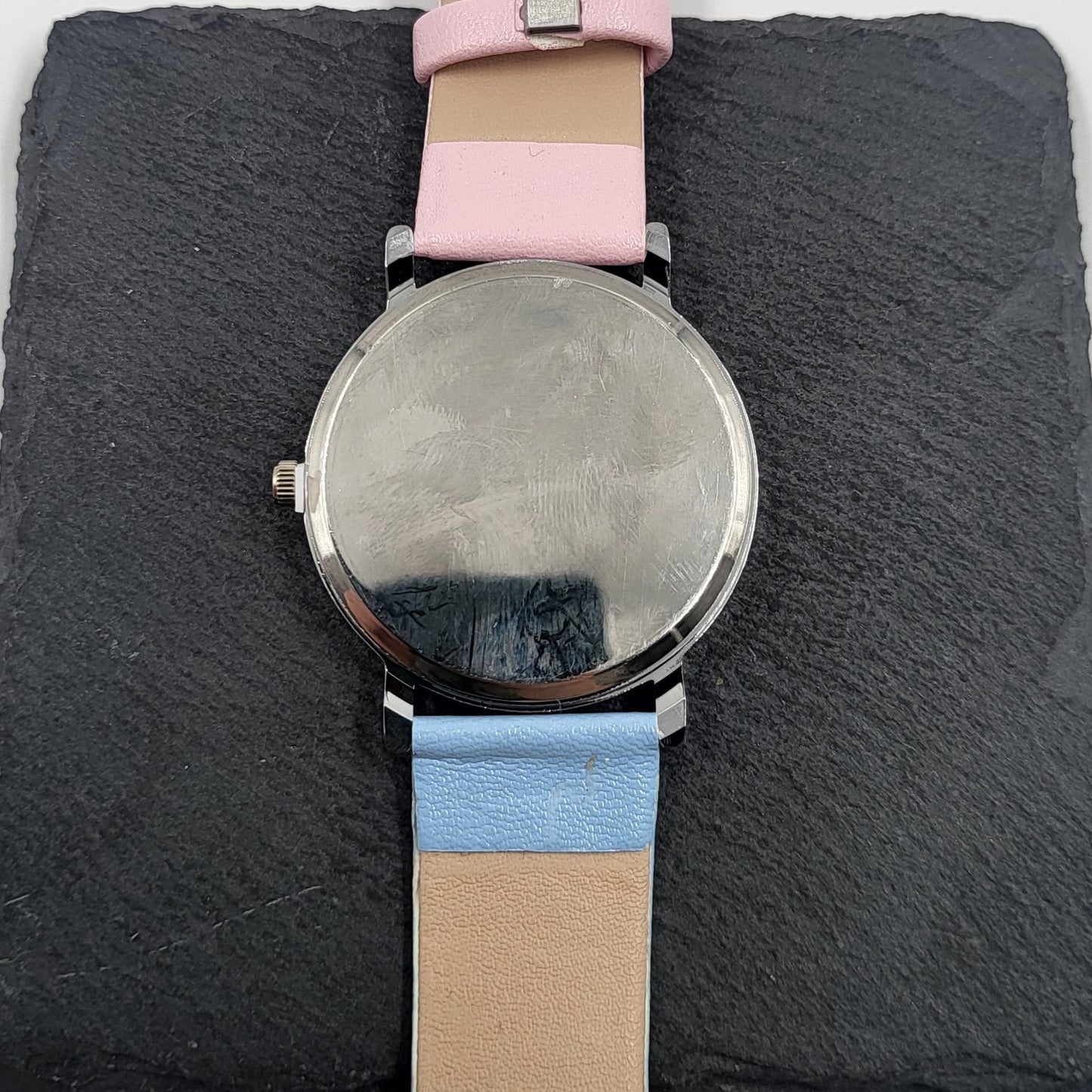 Pink & Blue Wrist Watch Double Colour Band Wrist Watch - Pretty Savage Jewellery