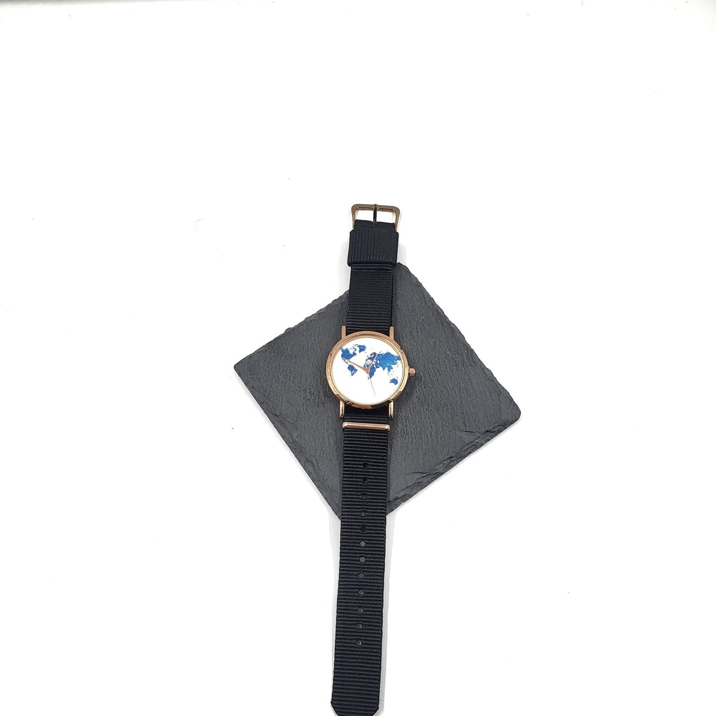 World Map Wrist Watch With Black Band Wrist Watch - Pretty Savage Jewellery