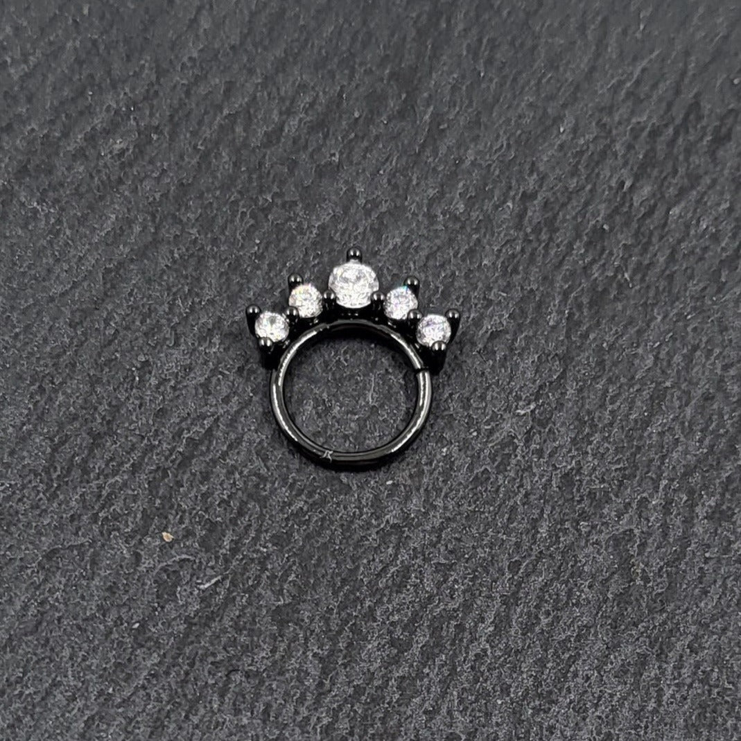 Black Crown Septum Ring - Pretty Savage Jewellery