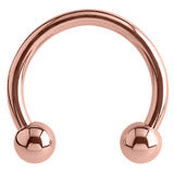 Rose Gold Stainless Steel Horseshoe Septum Ring - Pretty Savage Jewellery