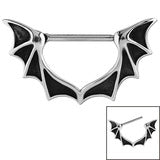 Steel Bat Wings Nipple Clicker Ring - Pretty Savage Jewellery