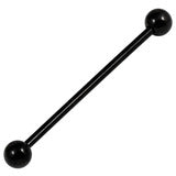 Black Titanium Industrial Scaffold Barbell 1.6mm - Pretty Savage Jewellery