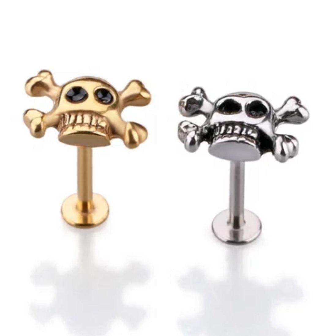 Skull tragus sale earrings