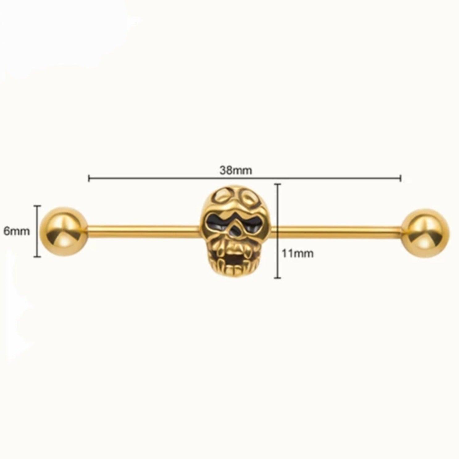 Skull on sale industrial barbell