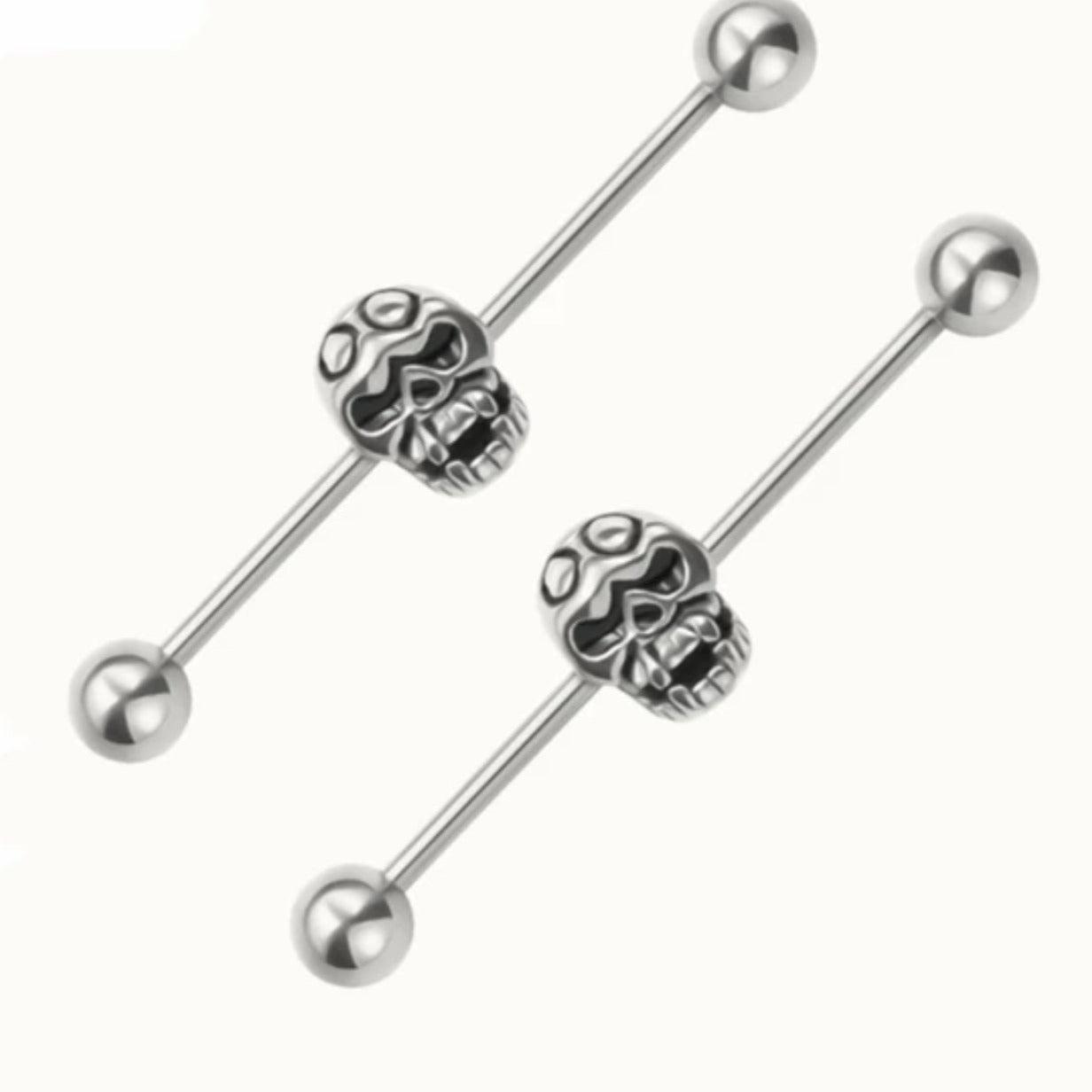 Skull deals industrial barbell