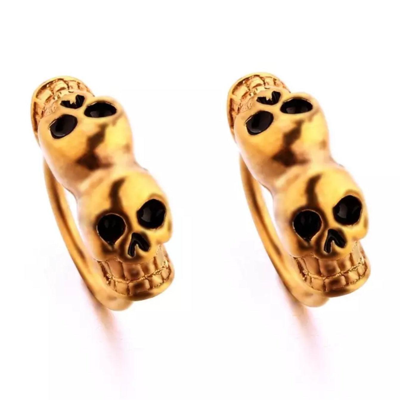 Skulls Gothic Nose Hoop Septum Ring - Pretty Savage Jewellery