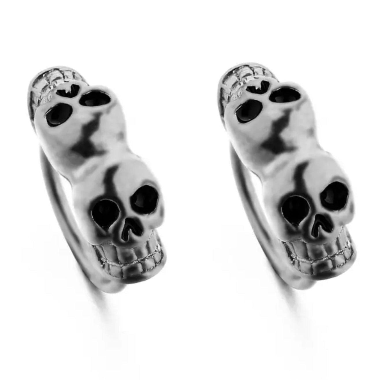 Skulls Gothic Nose Hoop Septum Ring - Pretty Savage Jewellery