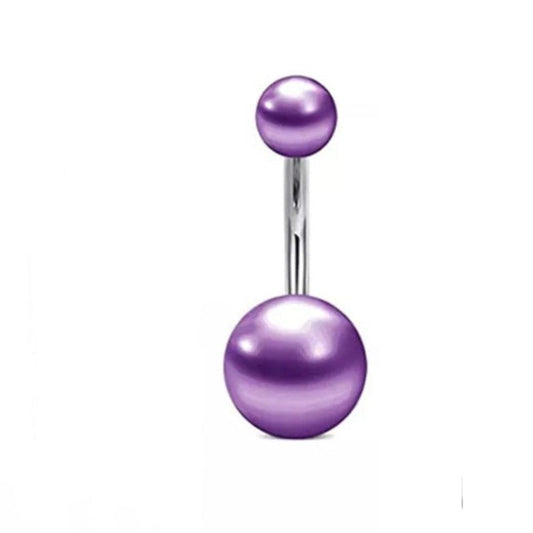 Purple Belly Bar Body Jewellery Purple Ball Navel Bar - Pretty Savage Jewellery