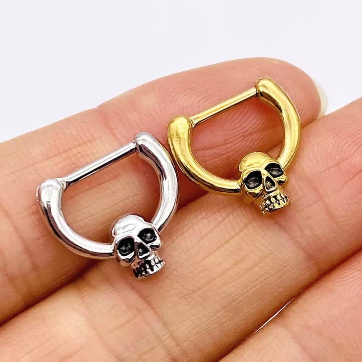 Dead Skull Hinged Septum Ring - Pretty Savage Jewellery