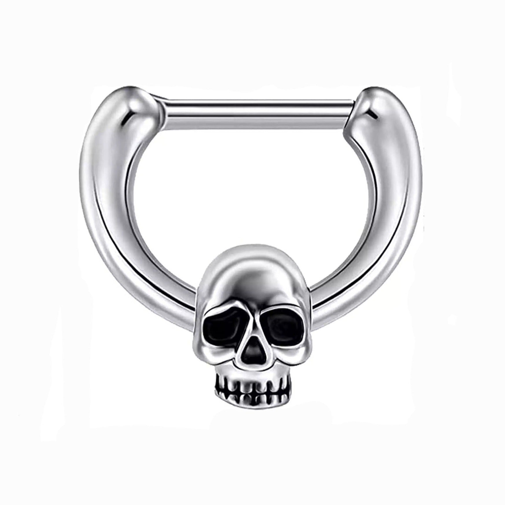Dead Skull Hinged Septum Ring - Pretty Savage Jewellery