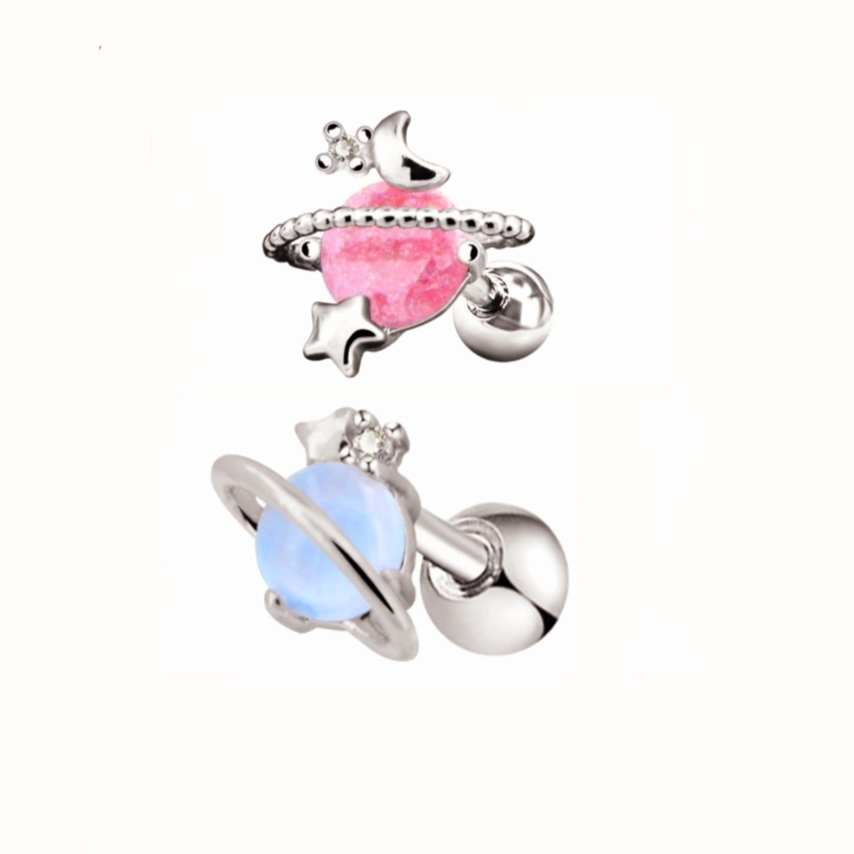 Galaxy Ear Stud Cartilage Helix Conch Rook Lobe - Pretty Savage Jewellery