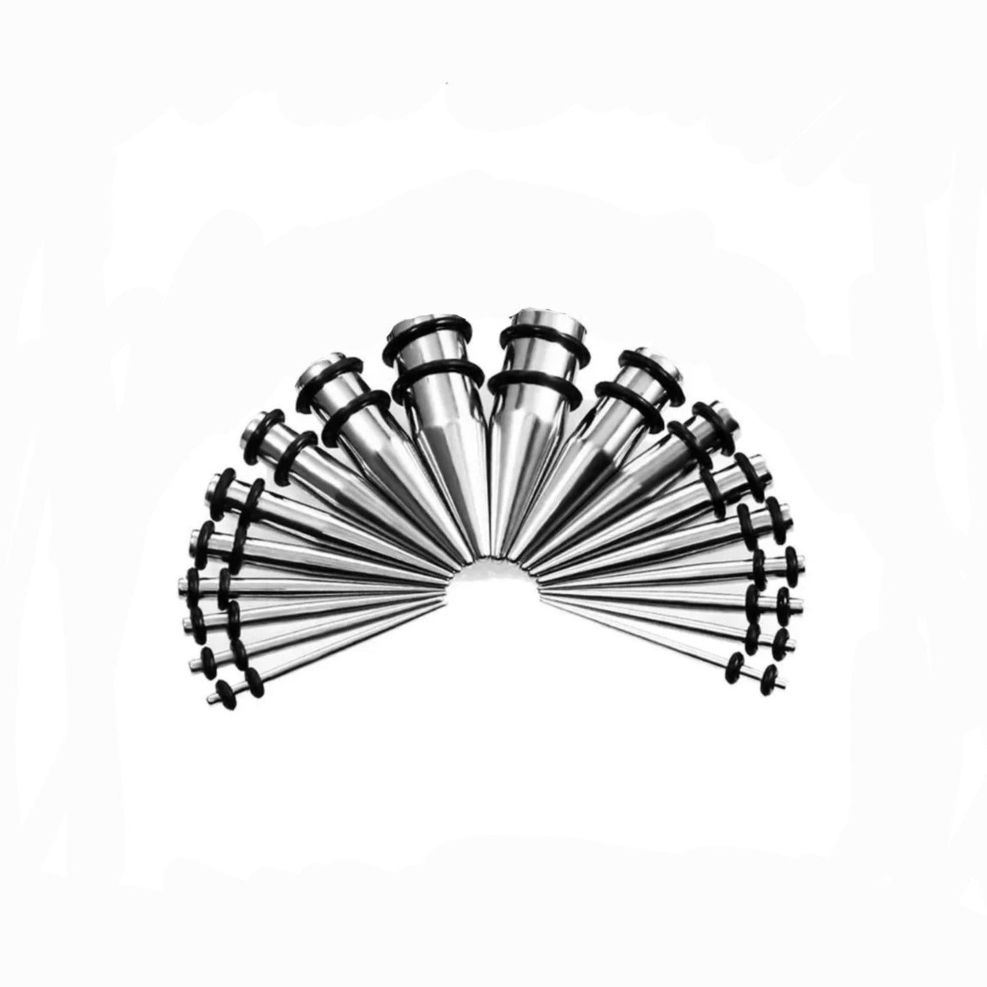 Silver Stainless Steel Ear Taper - Pretty Savage Jewellery