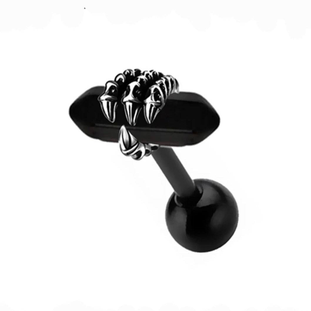 Skeleton Hand Quartz Crystal Studs - Pretty Savage Jewellery