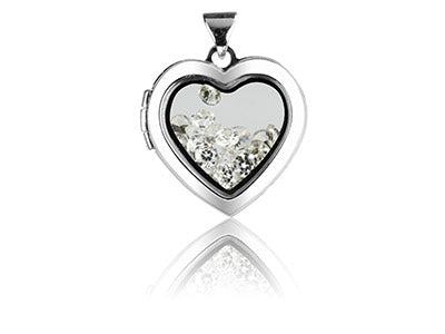 Sterling Silver Locket 18mm Window Heart Design For Holding Precious Items - Pretty Savage Jewellery