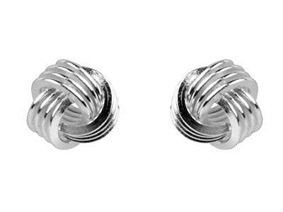 Sterling Silver Earrings Knot Stud Pair - Pretty Savage Jewellery