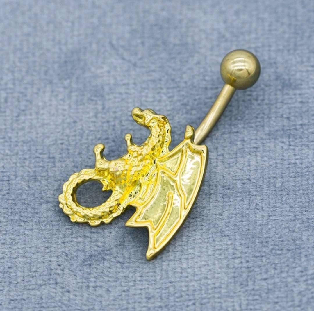 Mythical Dragon Belly Bars Navel Bars - Pretty Savage Jewellery