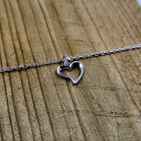 Heart Pendant Necklace 925 Sterling Silver - Pretty Savage Jewellery
