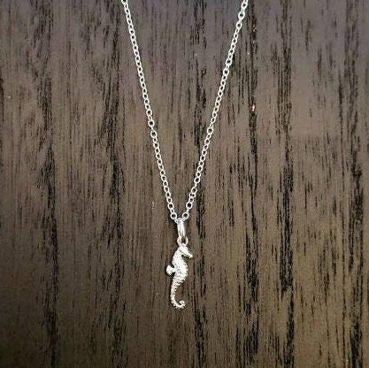 Seahorse Necklace 925 Sterling Silver Minimal Seahorse Necklace - Pretty Savage Jewellery