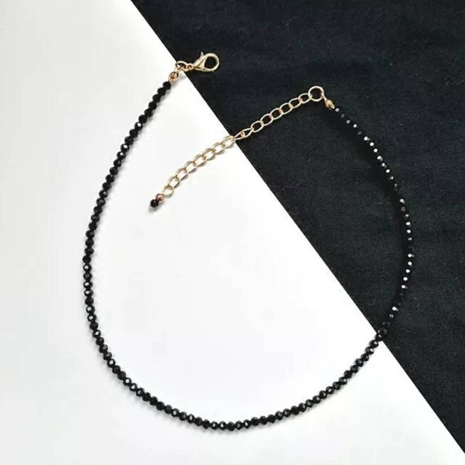 Black Stone Necklace - Pretty Savage Jewellery