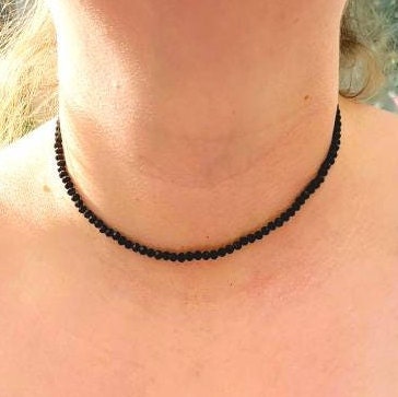 Black Stone Necklace - Pretty Savage Jewellery