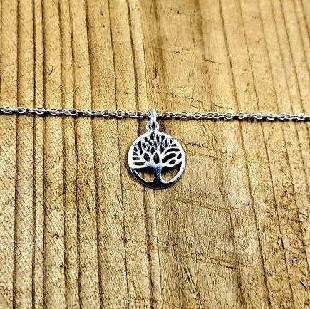 Tree Of Life Minimalist Pendant Necklace 925 Sterling Silver - Pretty Savage Jewellery