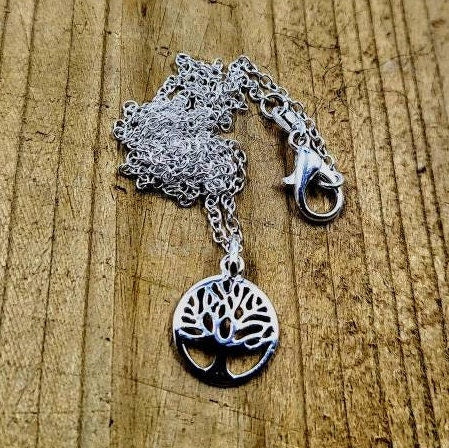 Tree Of Life Minimalist Pendant Necklace 925 Sterling Silver - Pretty Savage Jewellery