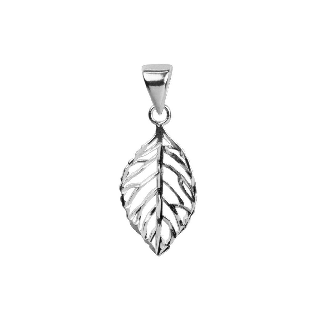 Minimalist Leaf Pendant Necklace 925 Sterling Silver - Pretty Savage Jewellery