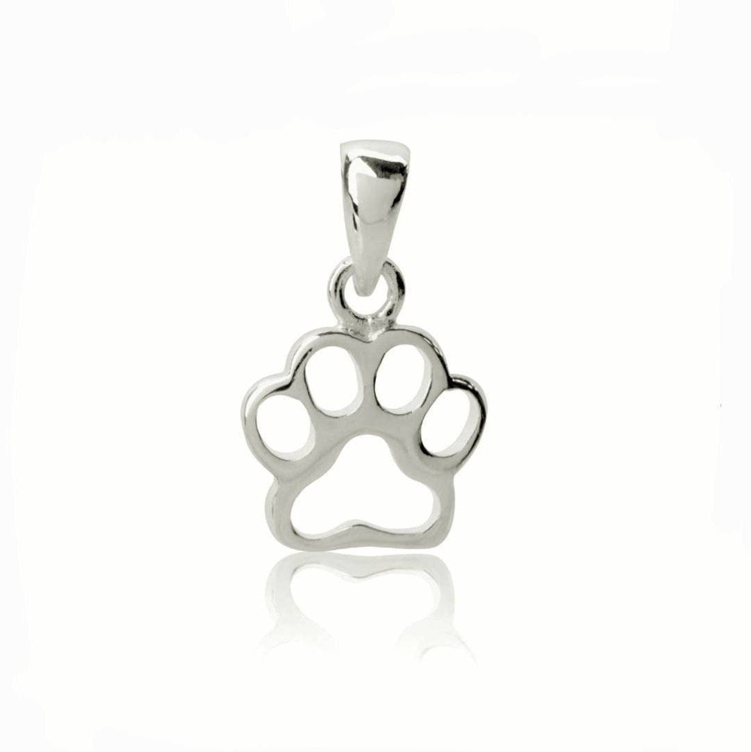 Paw Necklace 925 Sterling Silver Minimal Paw Print Necklace - Pretty Savage Jewellery