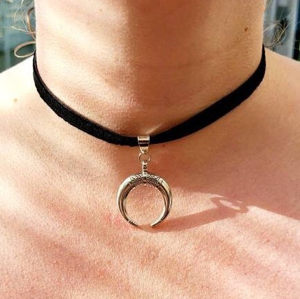 Metal Black Choker Necklace Gothic Woman's Black Chain Choker Necklace - Pretty Savage Jewellery