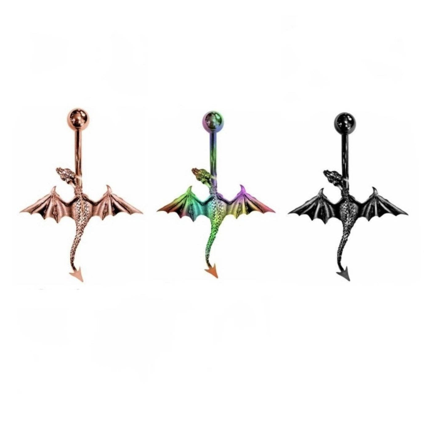 Dragon Belly Bar Navel Bar - Pretty Savage Jewellery