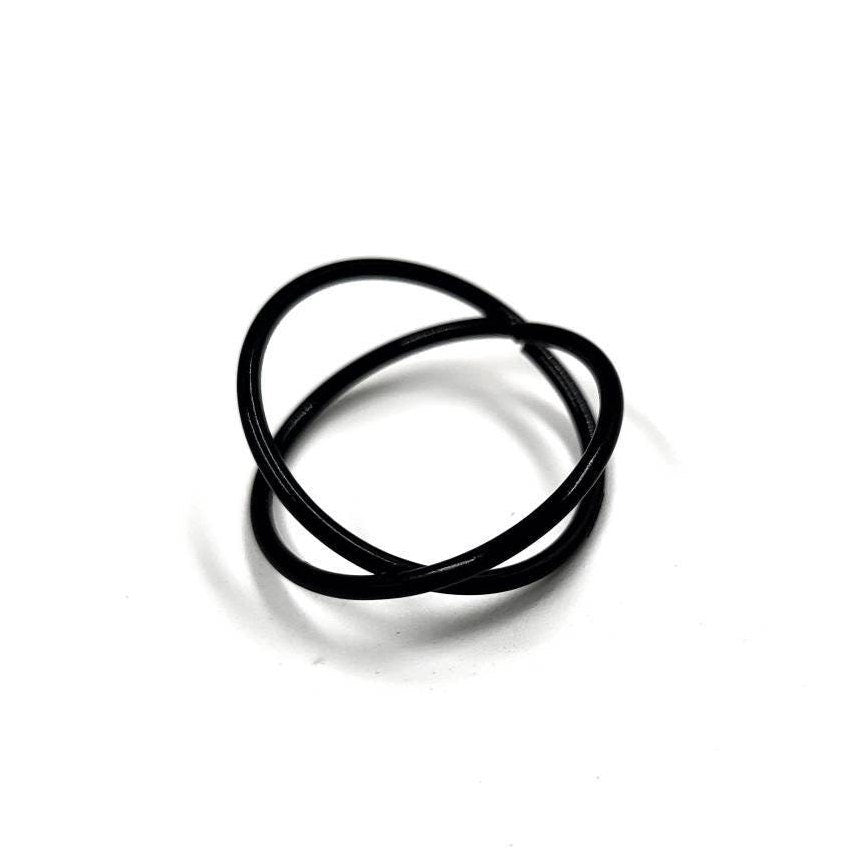 Black Galaxy Loop Gothic Metal Ring - Pretty Savage Jewellery