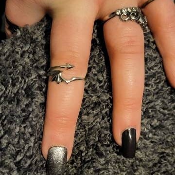 Dragon Wing 925 Sterling Silver Adjustable Rings - Pretty Savage Jewellery